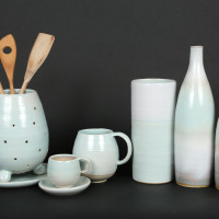 collection céladon et blanc