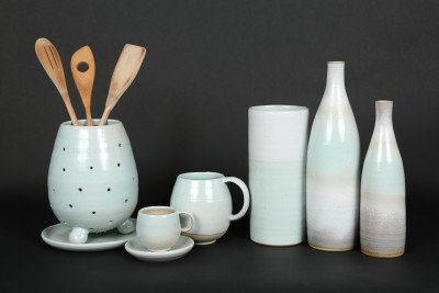 collection céladon et blanc